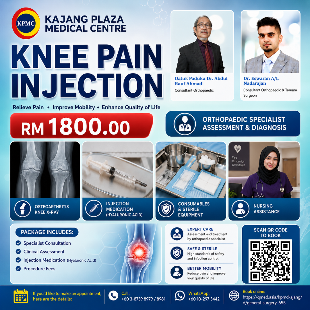 Knee pain injection at KPMC Kajang