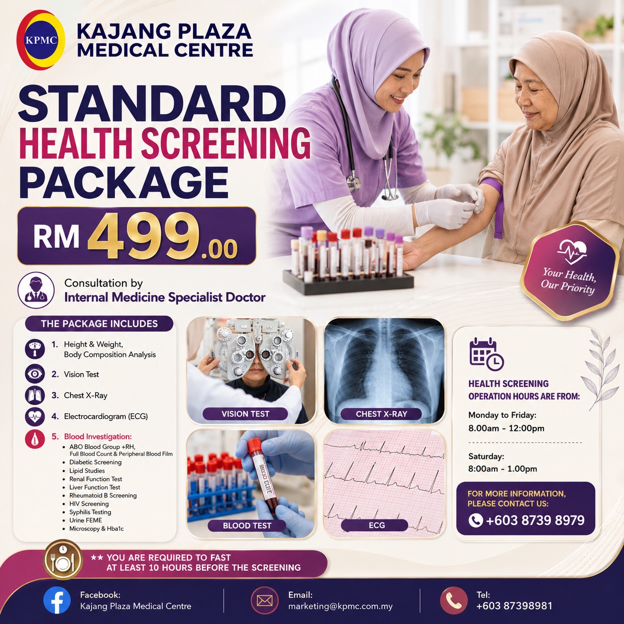 Health screening — Standard at KPMC Kajang